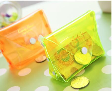 Quality Transparent Waterproof 	EVA Cosmetic Bag Candy Colour For Pocket Coin for sale