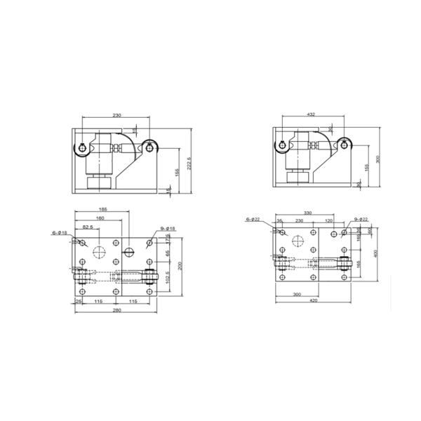 FA806 Stainless Steel Alloy Steel Column Weighing Module 10t-100t For Hopper Bin Reactor Batching