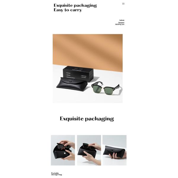 Bluetooth Eyeglasses Android Smart Glasses Sunglasses Lens Dual Stereo Speaker For Women