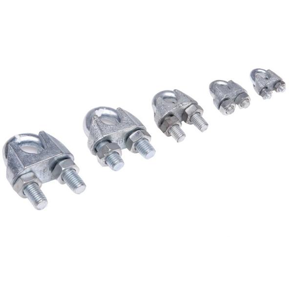DIN 741 Wire Rope Clamp , Wire Rope Clips With Malleable Iron Material