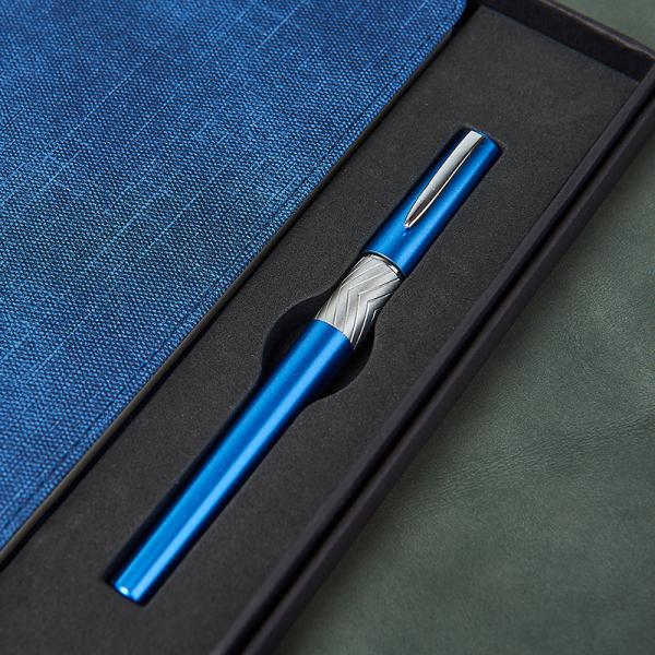 Custom Logo A5 Leather Business Office Stationery Sewing Binding Notepad Gift Box Set