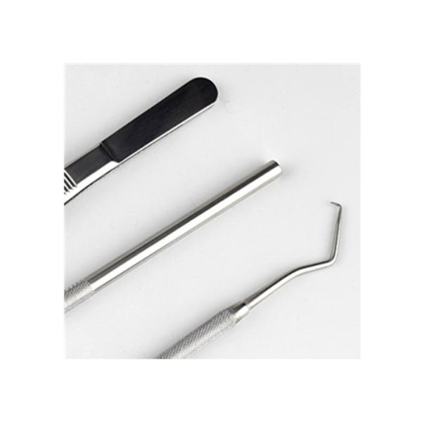 3 Pcs Kit Stainless Steel Dental Probe Tweezer And Mouth Mirror With Handle