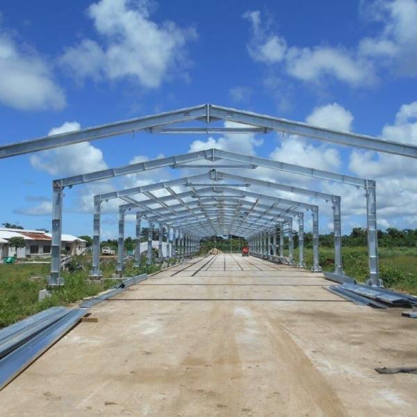 Quality Eco Friendly Steel Workshop Structure With Angle Steel Knee Brace for sale
