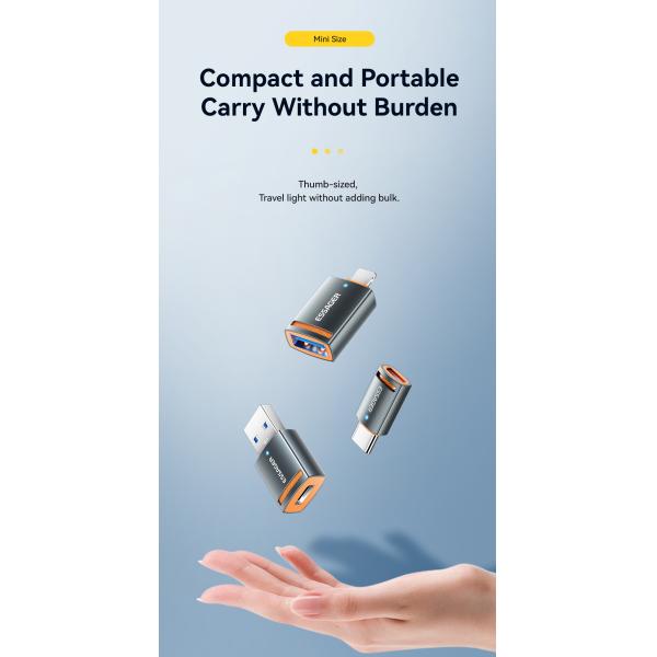 Micro USB OTG Adapter USB A C To Lightning OTG Connector ESSAGER ES-OTG17