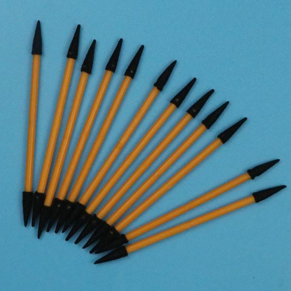TX750 Lint Free Orange Handle Mini Pointed Sponge Stick Double Ended Small Cleanroom Foam Swab For Detailing Cleaning