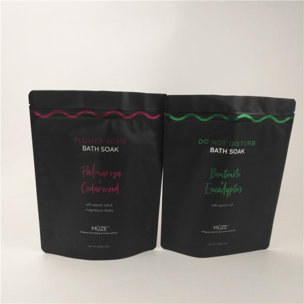 Customized Stand Up Zipper Pouch Resealable for Body Scrub Sea Salt