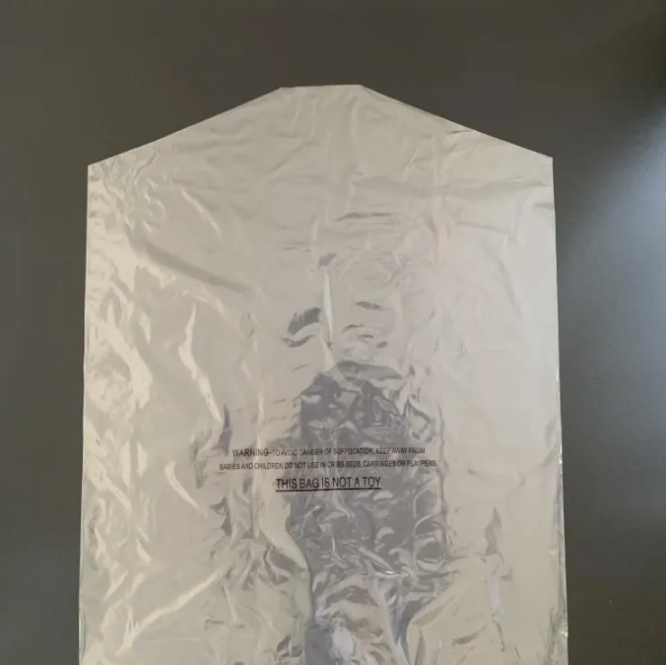 LDPE Transparent Clear Dry Cleaning Custom Printed Waterproof Plastic Garment Cover Bag