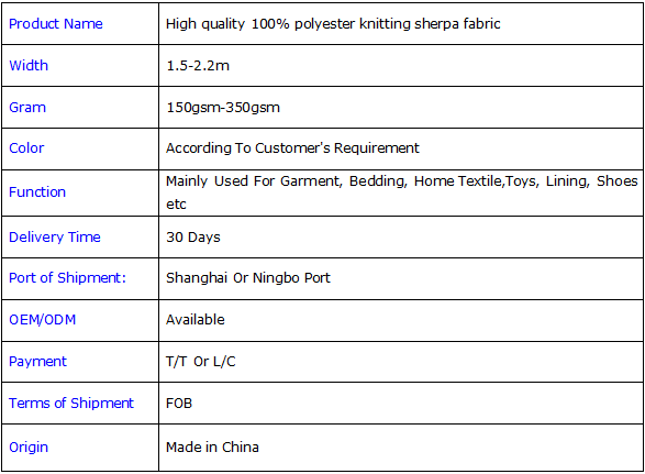 Best selling sherpa fabric,sherpa fleece fabric,sherpa lining fabric made in china