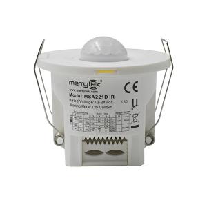 China Flush Mounted Dry Contact Pir Infrared Motion Sensor For Smart Lighting Control Systems on sale