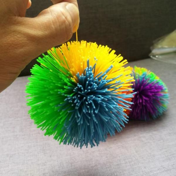 Colorful Monkey Stress Ball Silicone Fluffy Ball Stringy Silicone Koosh Ball