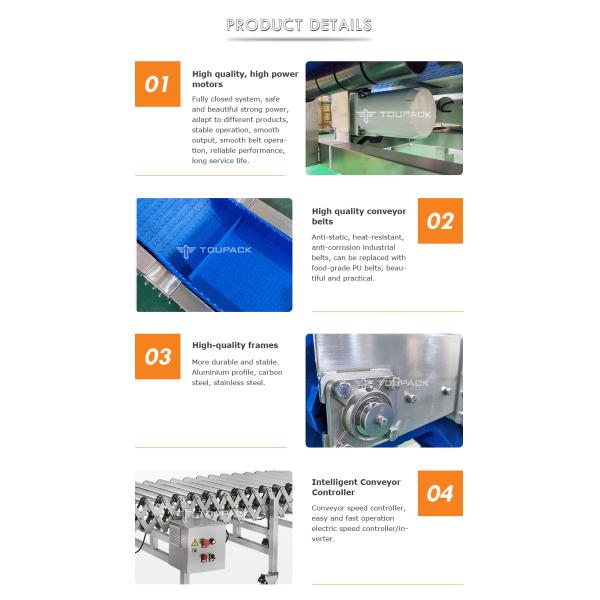 Food Grade Pvc Texture Conveyor Belt Production Line Bags Or Bulk Materials Conveyor Belt System