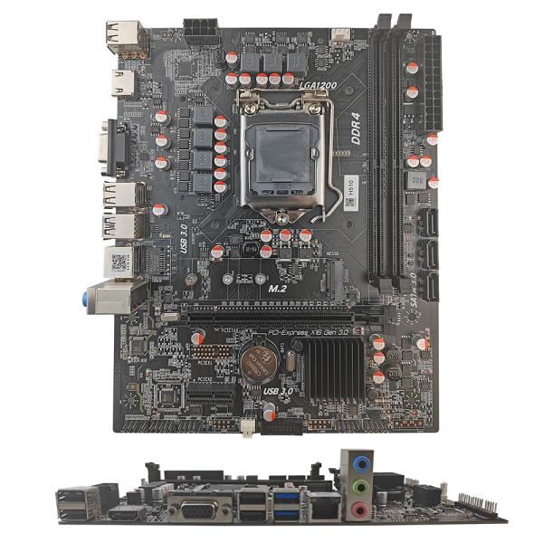 PCWINMAX H510 LGA 1200 Micro-ATX Computer Gaming Motherboard Support DDR4 64GB RAM Capacity NVME M.2 SATA3.0 USB3.0