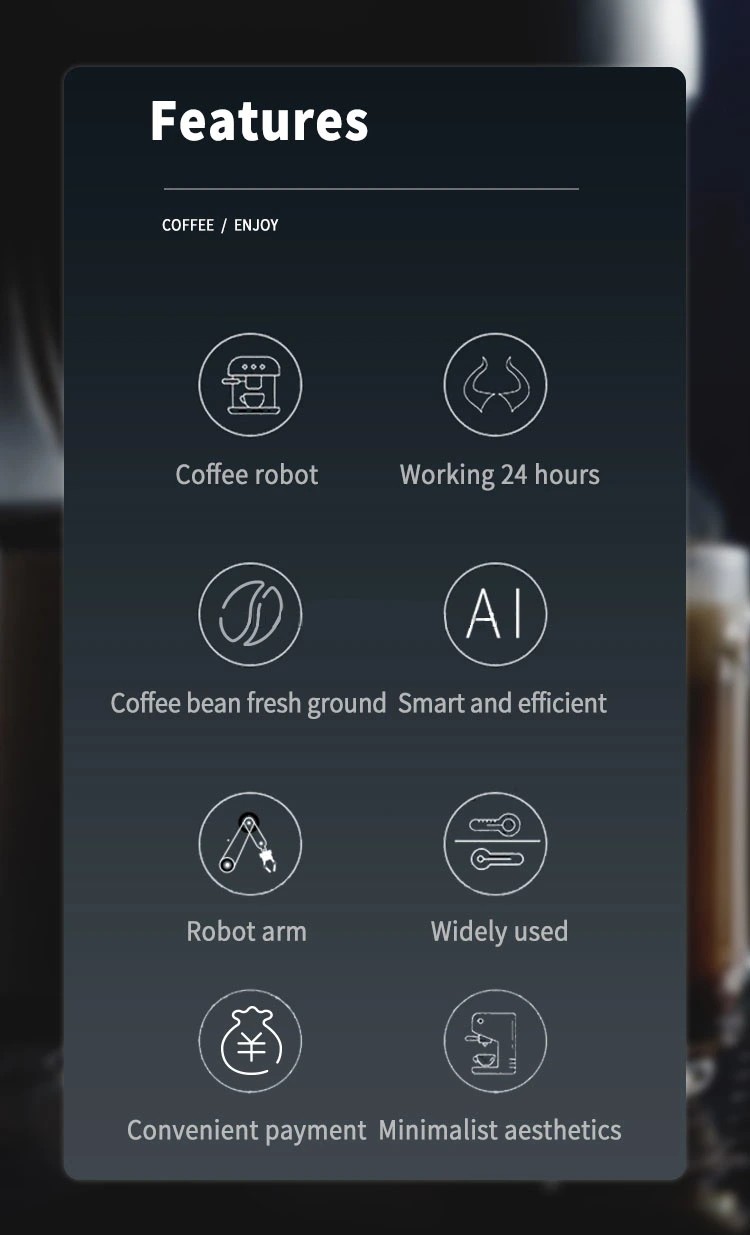 Automatic Coffee Robot Barista Fresh Brewed Coffee Milk Tea Vending Robot With Customizable Recipes