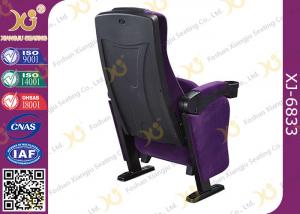 China Plastic Folded Cinema Seat / Movie Theater Chairs With Adjustable Cup Holder wholesale