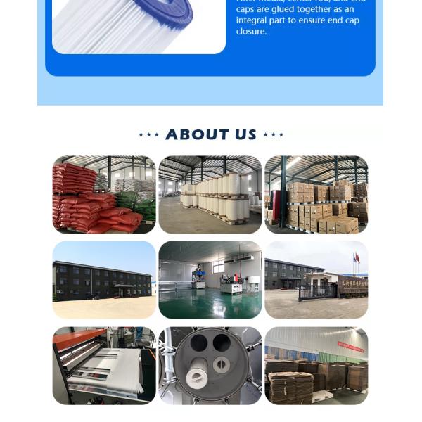 Acrylic 20 Inch Swimming Pool Filter Cartridges for Above Ground Pools Easy Install