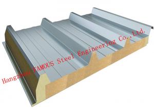 China Recycled Usage Fire Resistant Rock Wool Sandwich Panels Easy Installation Roof Systems wholesale