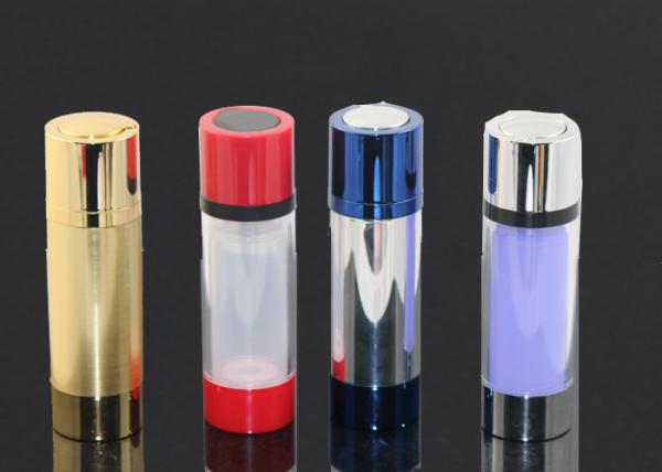 Quality Capacity 50ml PP Airless Bottle Silver Custom Cosmetic Bottles for sale