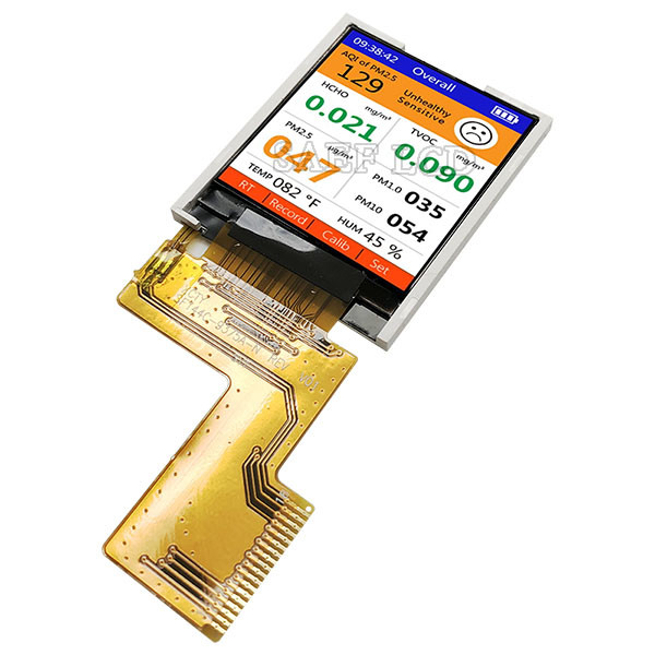 18 Pins 1.44 Inch Square TFT LCD Display, 128x128 LCD Display MCU 8bits Interface
