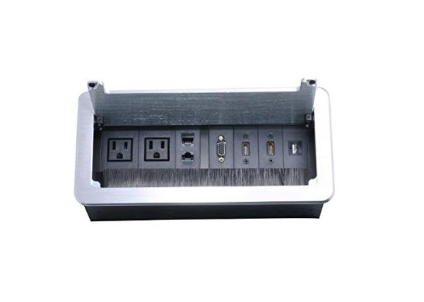 Quality Custom Cable Cubby Box Tabletop Multimedia Connectivity Flip - Open Type for sale