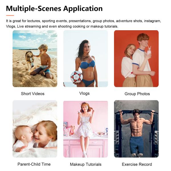 Intelligent Auto Tracking Phone Mount Camera With 2000mAH Battery