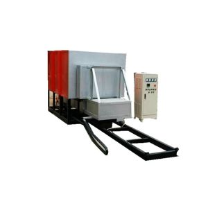 China Ceramic Fiber Lining Bogie Hearth Furnace , Electric Heatedcar Bottom Furnace on sale