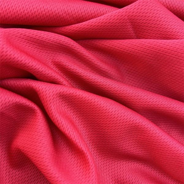 Polyester Knitted Bird Eye Fabric For Sports T-Shirt And Basketball Uniform