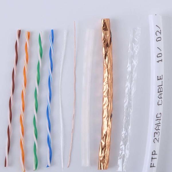 FTP 23AWG 0.57mm Pure Copper Cat6 Ethernet Cable 1000 Ft PVC+PE Double Sheath