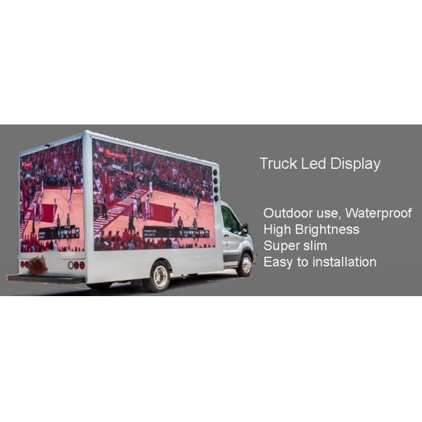 Energy Saving Truck Mounted Led Screen , P3.91 P4.81 Mobile Truck LED Display