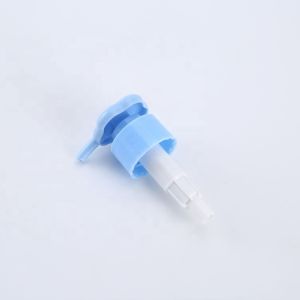 Ribbed 28mm Blue Soap Dispenser Pump / Customized Plastic Screw Pump