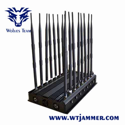 Quality Mobile Phone GPS Jammer 18 Bands Powerful 3G 4G Blocker WiFi UHF VHF GPS L1/L2/L5 Lojack for sale