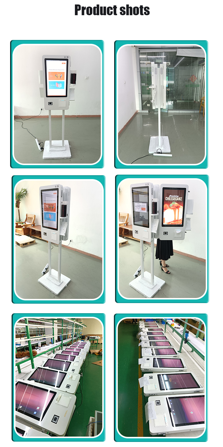 24" Double Sided Terminal Self Service Order Kiosk With POS Bracket