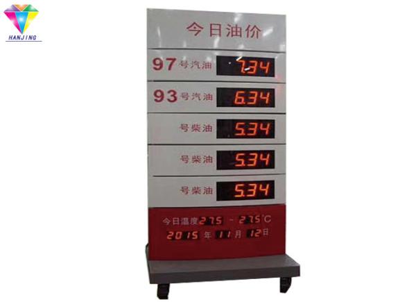 Quality Programmable LED Gas Price Display Full Screen Editor Wireless Control Within 100m for sale