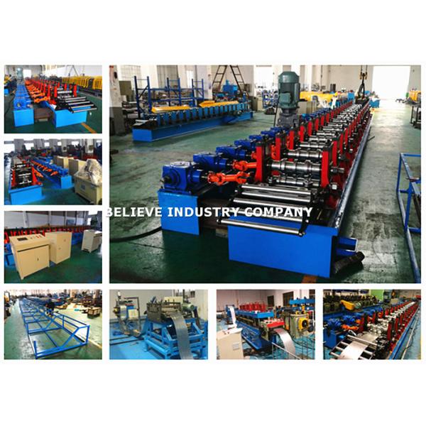 High Speed C Purlin Roll Forming Machine, Servo Flying Cutting