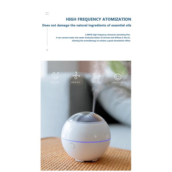 100ML Plastic Aroma Diffuser 7 Color Lights Portable Mini USB Mountain View Diffuser