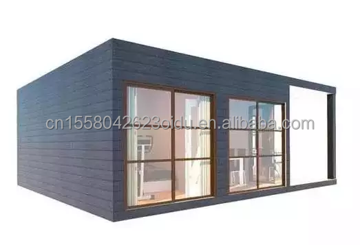 Affordable 20ft Knock Down Sandwich Panel Portable Prefab Hotel Container Modular House with Aluminum Alloy Windows