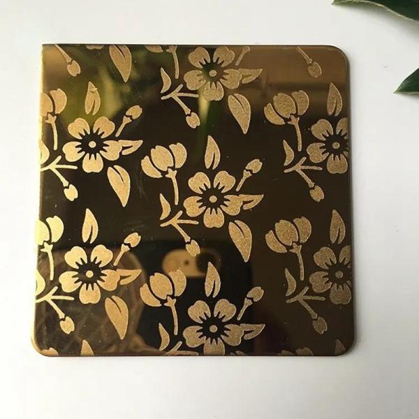 High Quality SS 304 316 Decorative Metal Sheets Customized Design Pattern Etched Stainless Steel Sheet