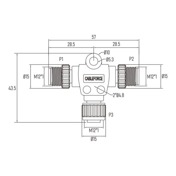 Shielded NMEA 2000 Cables M12 NMEA 2000 T Connector FKM O Ring