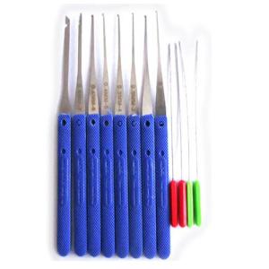 China Bule Handle Locksmith Tool Set Broken Key Extractor 12pcs / Set Portable wholesale