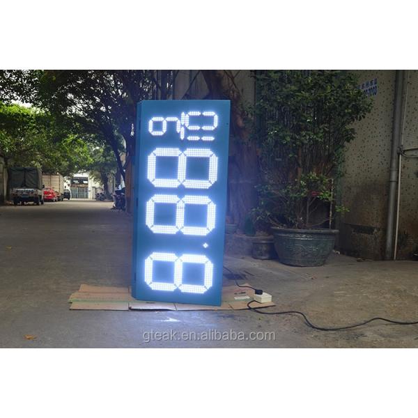 shenzhen guangzhou gas station price board red white blue green 7 segment digital led gas price sign for gas station