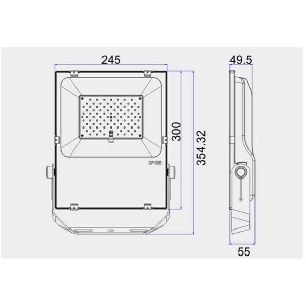 100~200W IP65 Water-proof LED Flood light WF2 6000K Color Temperature