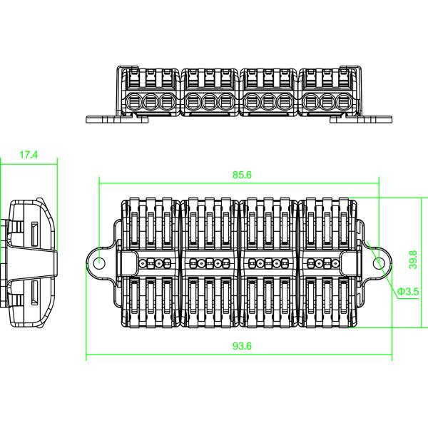 Electric Cable Lever 4.0mm2 Wire Junction Connector For Automotive