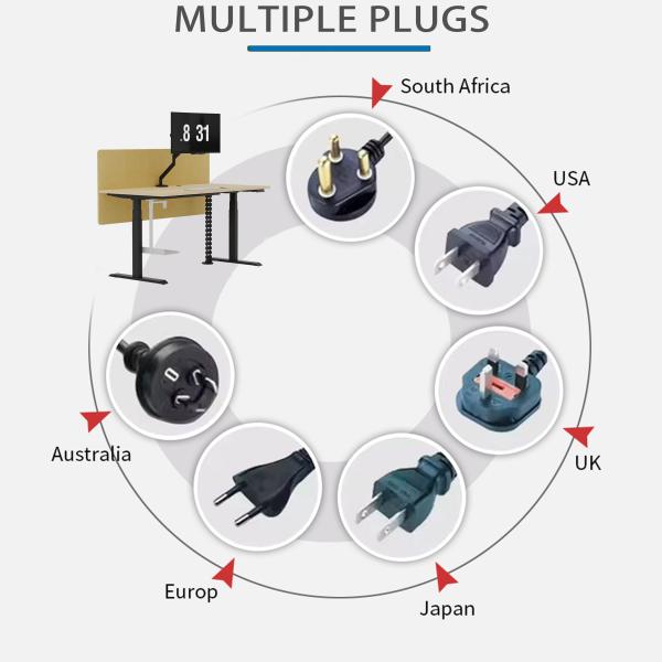 Modern Work Office Desk with Cable Management Uplift Standing Desk 355 Lbs Weight Capacity Modern Style