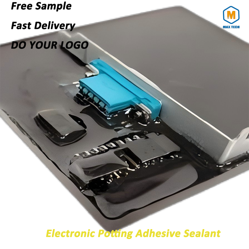 Two-component solventless room temperature curing epoxy potting-sealing material