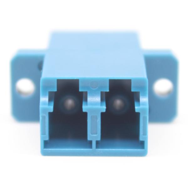 High Loading Test LC UPC DX One-piecer Ceramic FTTX Fiber Optic Adapter With Flange