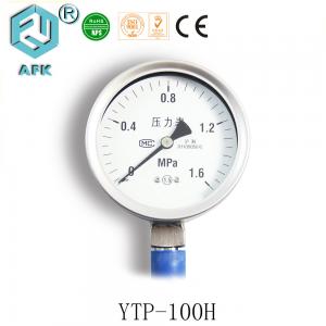 China Diaphragm All Stainless Steel Oil Filled Gas Pressure Gauge Bottom Connect on sale