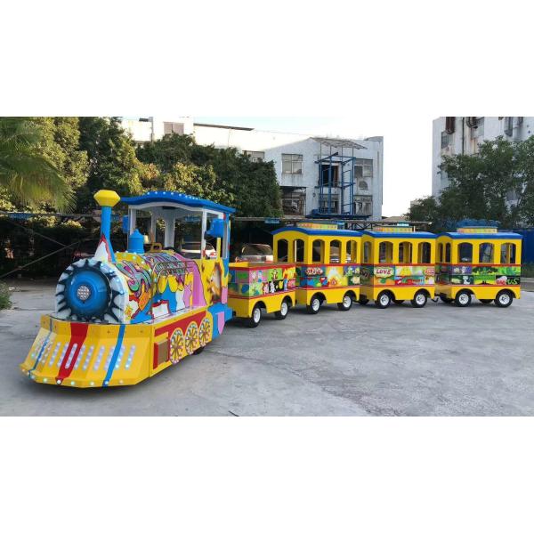 Amusement Park Kids Arcade Machine Electric Trackless Train Rides On Car
