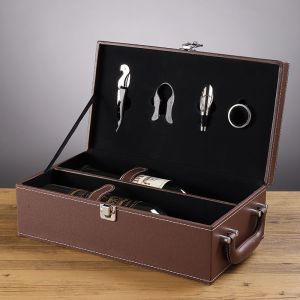 Wine Gift Leather Gift Box Luxury Champagne Bottle Packaging