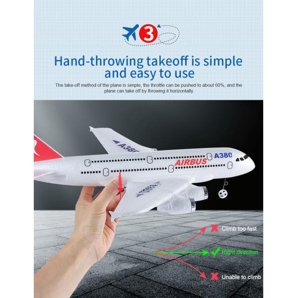 Features Auto Return 2.4 G Durable Styrofoam Airplane 70g Remote Control Model Toy Helicopter A380 Rc Aircraft Plane 110m Box