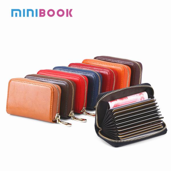 Quality GENUINE LEATHER Accordion Card Wallet for Men Short Front Pocket Organ Card Holder for sale