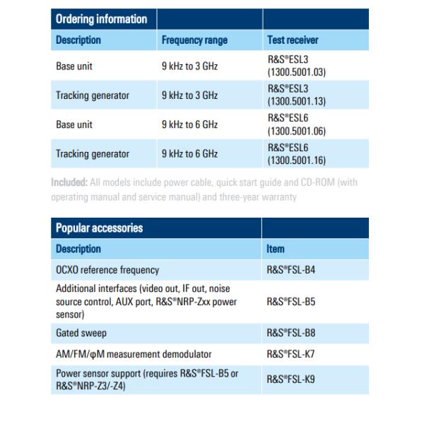 EN Emc Receiver R&S®ESL3 9 KHz To 3 GHz Compact